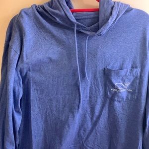 VINEYARD VINES BLUE LIGHTWEIGHT HOODIE SZ L